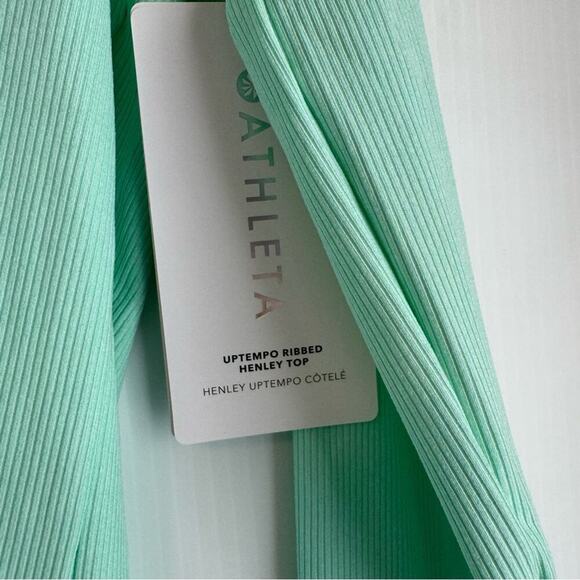 🆕 Athleta uptempo ribbed hemley top mint colored size medium NWT - Picture 5 of 7